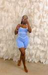 Spring Time Romper ( Powder Blue)