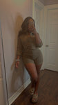 Simple and Cute Oversized Romper (Olive)